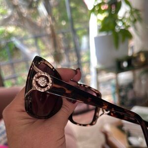 New Guess Tortoise Shell Sunglasses with Crystal Accent